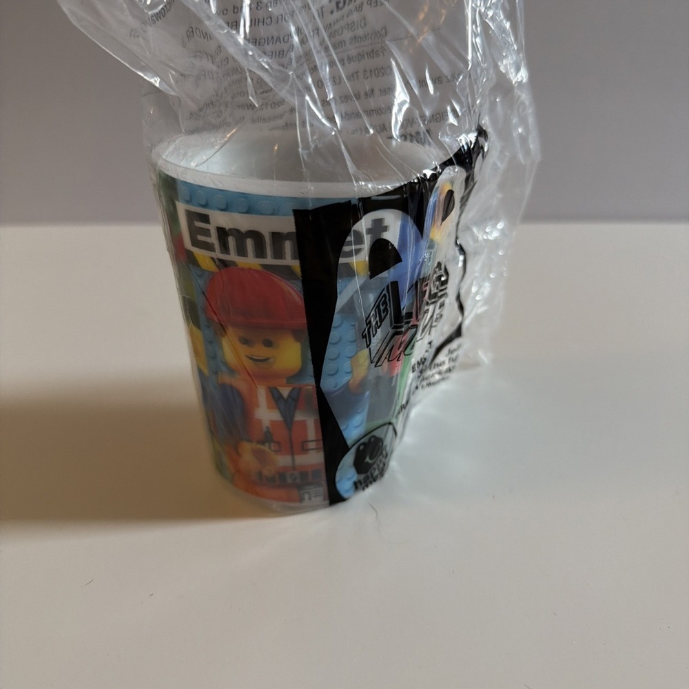 McDonalds Happy Meal Toy, 2014 The Lego Movie Emmet #1 Cup Sealed